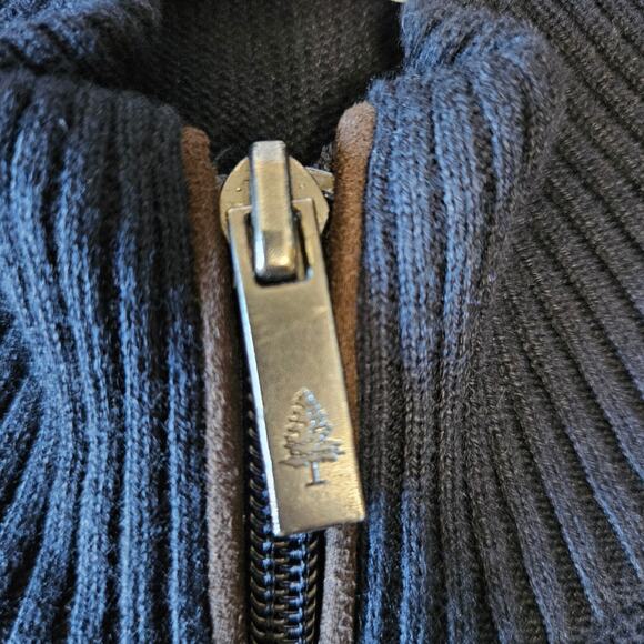 Southern Pines Sweater Vest Full Zip Golf Mens Size Large Pockets Knit Leather - Picture 4 of 13